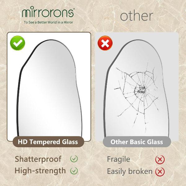 Black Asymmetrical Full Length Wall Mirror