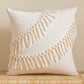 Beige and White Tassel Macrame Cushion Cover 45x45cm
