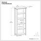 Amherst 5 Shelf Bookcase with Adjustable Shelves
