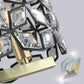 Champagne Gold Oval Crystal Ceiling Chandelier
