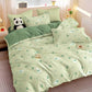 Cartoon Four Piece Single Dormitory Bedding Set