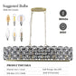 Champagne Gold Oval Crystal Ceiling Chandelier