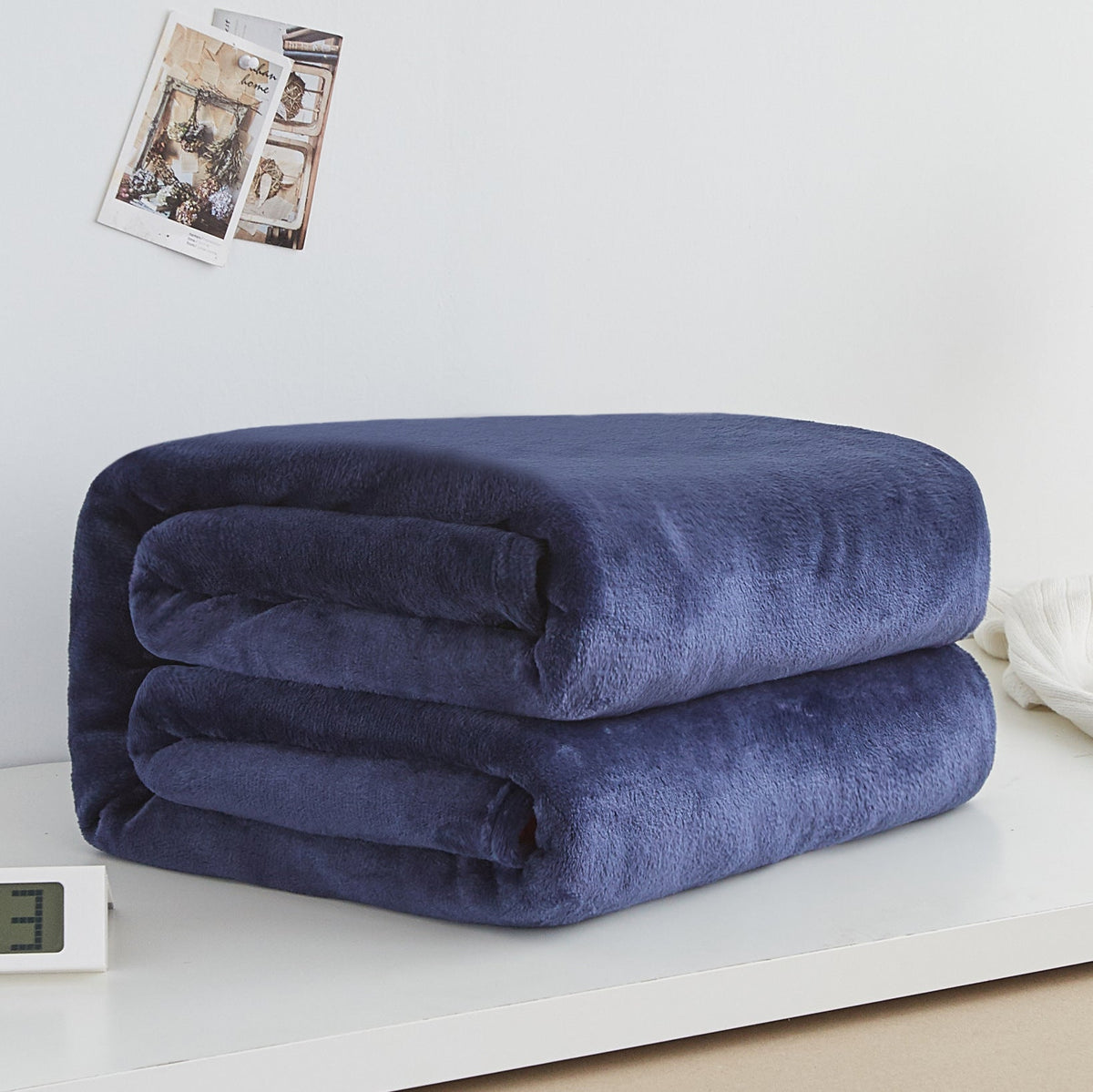 Thick Solid Color Coral Fleece Winter Blanket