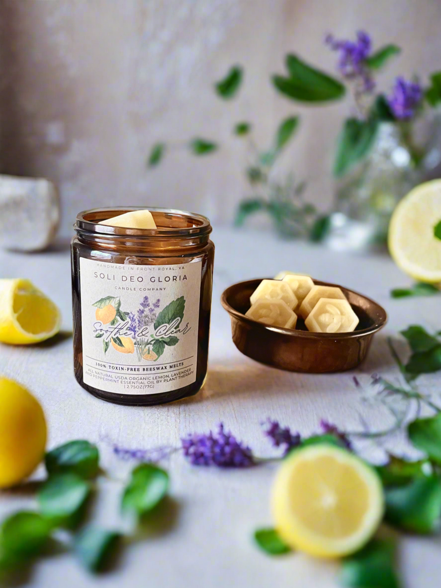 Beeswax Wax Melts with Natural Essential Oils