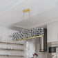 Champagne Gold Oval Crystal Ceiling Chandelier