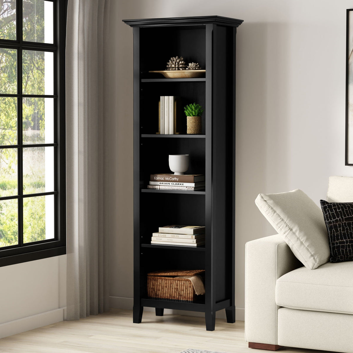 Amherst 5 Shelf Bookcase with Adjustable Shelves