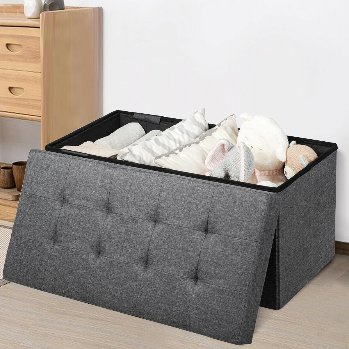 31.5 Inch Foldable Fabric Storage Organizer with Removable Bin