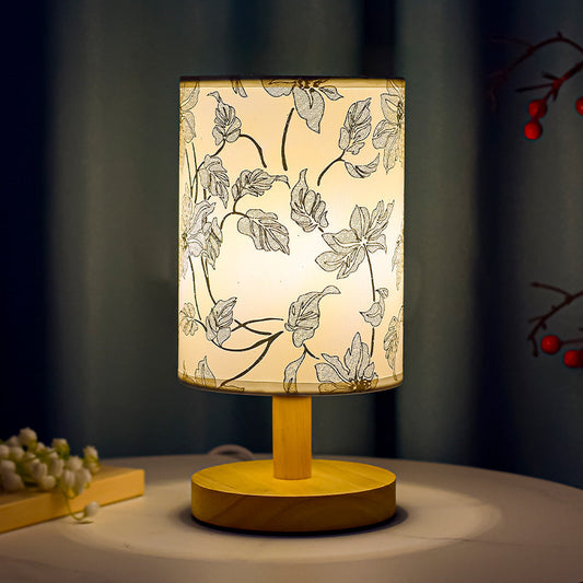 Retro Literary LED Bedside Table Lamp