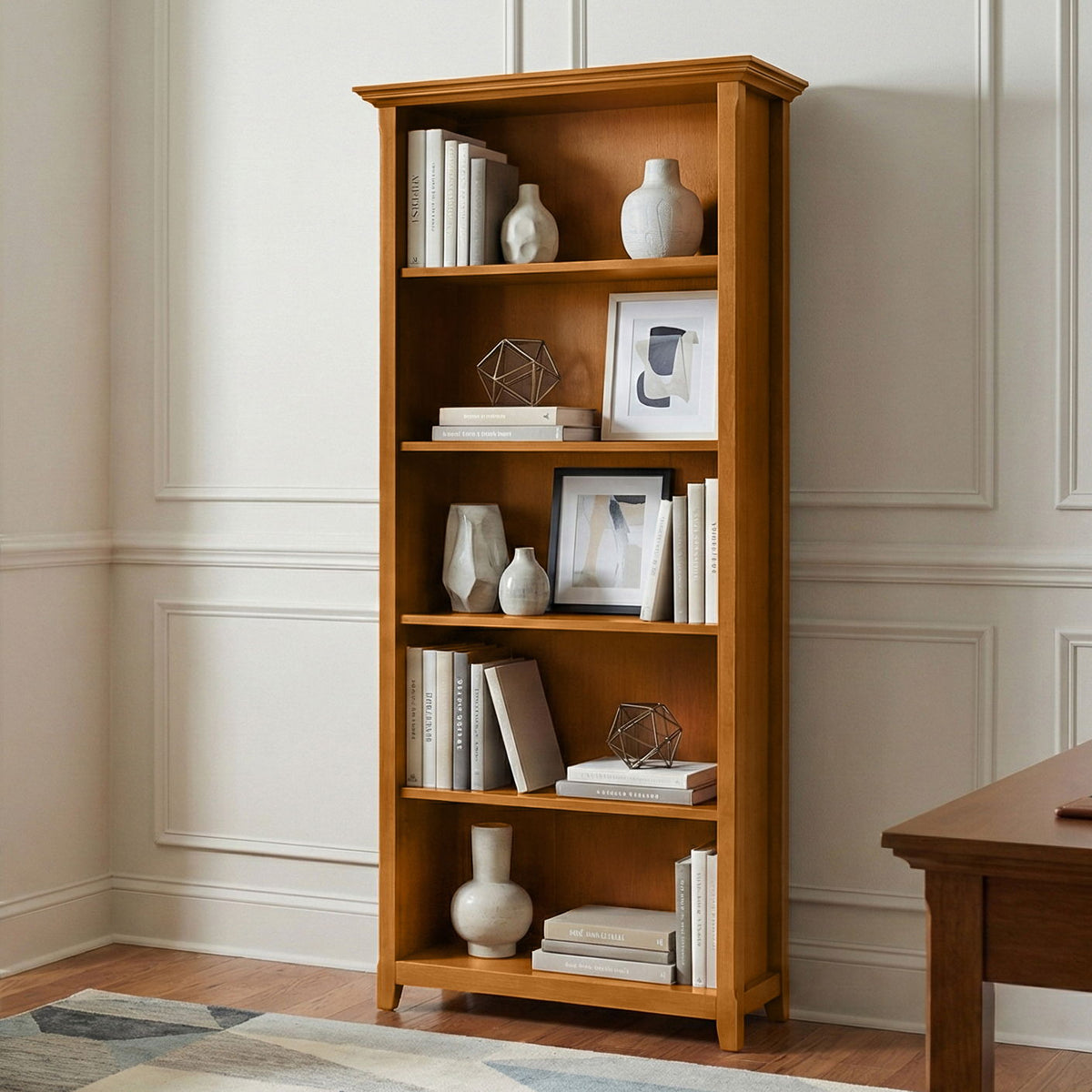 Amherst 5 Shelf Bookcase with Adjustable Shelves
