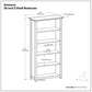 Amherst 5 Shelf Bookcase with Adjustable Shelves