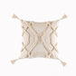 Beige and White Tassel Macrame Cushion Cover 45x45cm