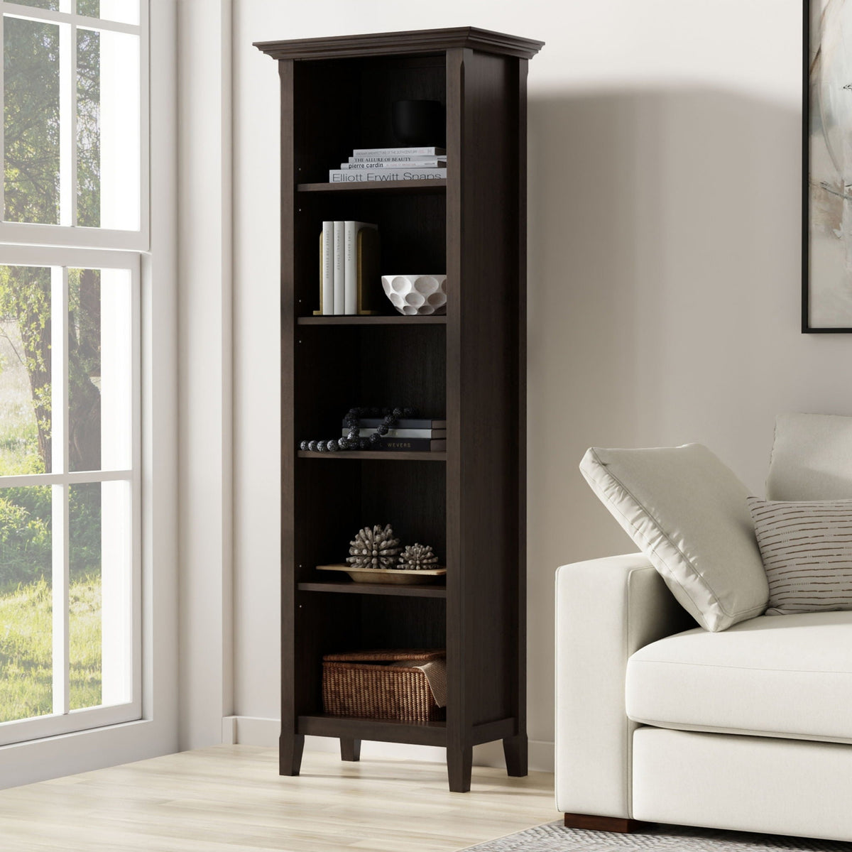 Amherst 5 Shelf Bookcase with Adjustable Shelves