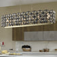 Champagne Gold Oval Crystal Ceiling Chandelier