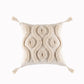 Beige and White Tassel Macrame Cushion Cover 45x45cm