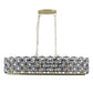 Champagne Gold Oval Crystal Ceiling Chandelier