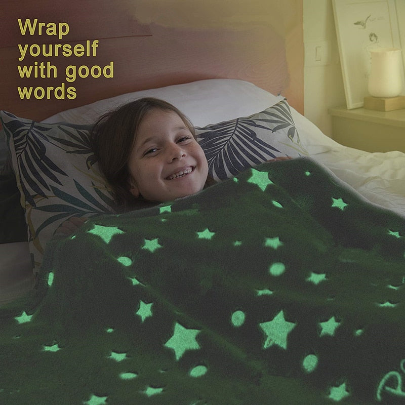 Glow in the Dark Luminous Blanket for Kids