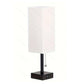 Linen Desk Lamp with Three Color Temperatures and USB Charging
