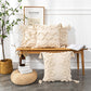 Beige and White Tassel Macrame Cushion Cover 45x45cm