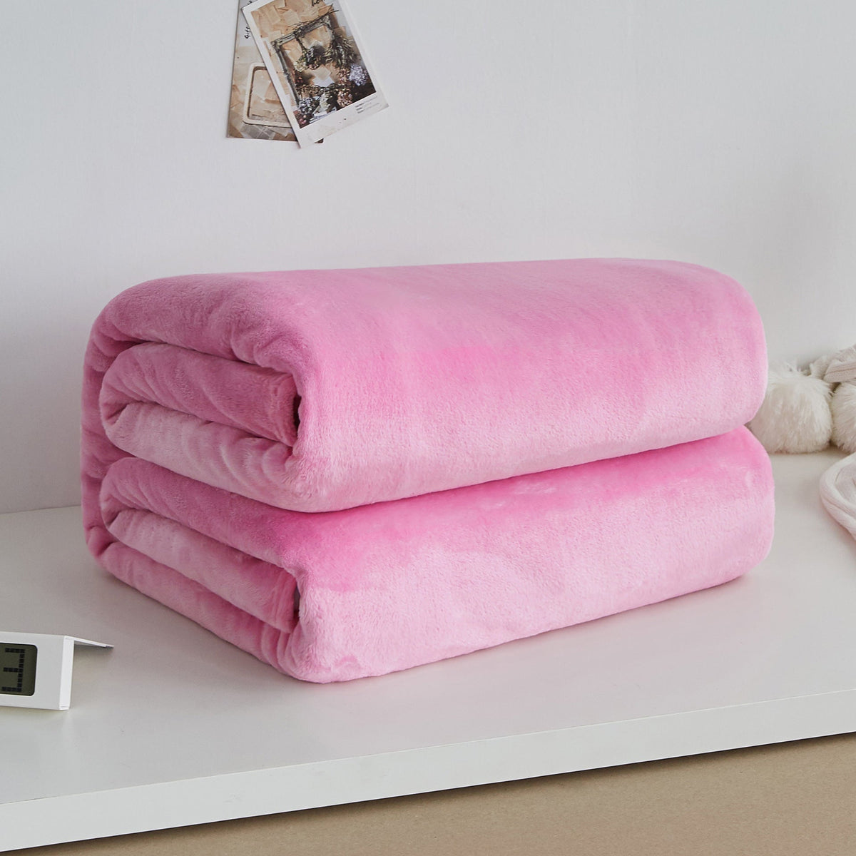 Thick Solid Color Coral Fleece Winter Blanket
