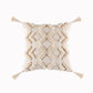 Beige and White Tassel Macrame Cushion Cover 45x45cm