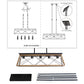 Walnut Farmhouse Chandelier with 5 Bulbs