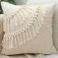 Beige and White Tassel Macrame Cushion Cover 45x45cm