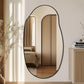 Black Asymmetrical Full Length Wall Mirror