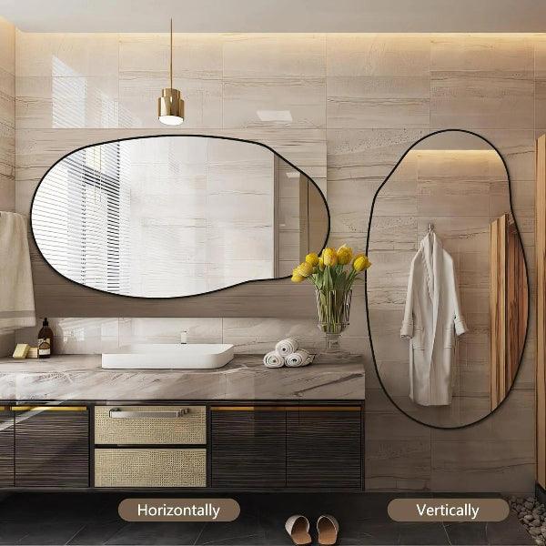 Black Asymmetrical Full Length Wall Mirror