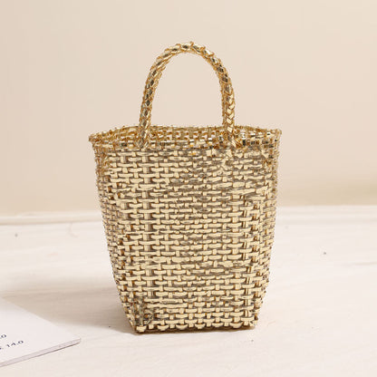 Portable Woven Beach Bag with Large Capacity