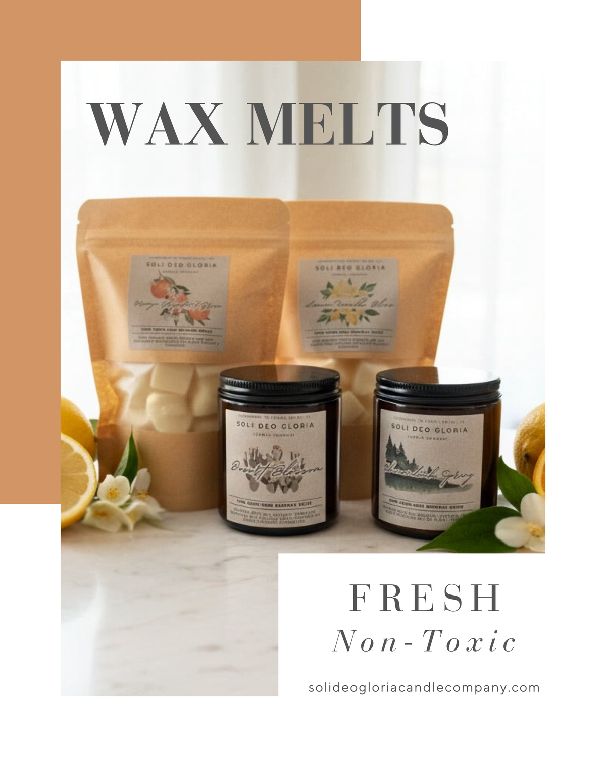 Beeswax Wax Melts with Natural Essential Oils