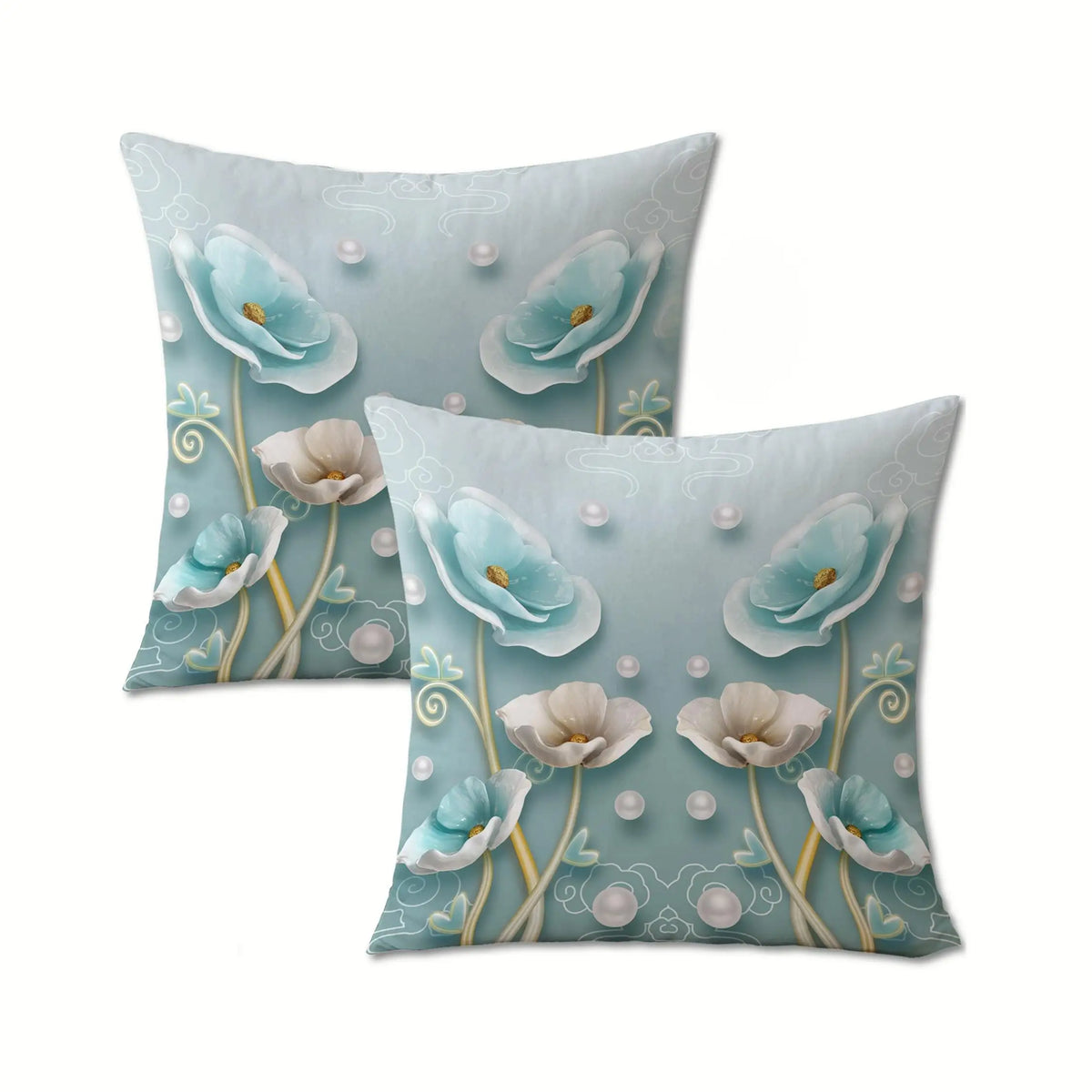 Modern Floral Decorative Pillowcase