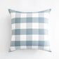 Light Blue Plaid Decorative Pillow Cover