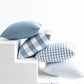 Light Blue Plaid Decorative Pillow Cover