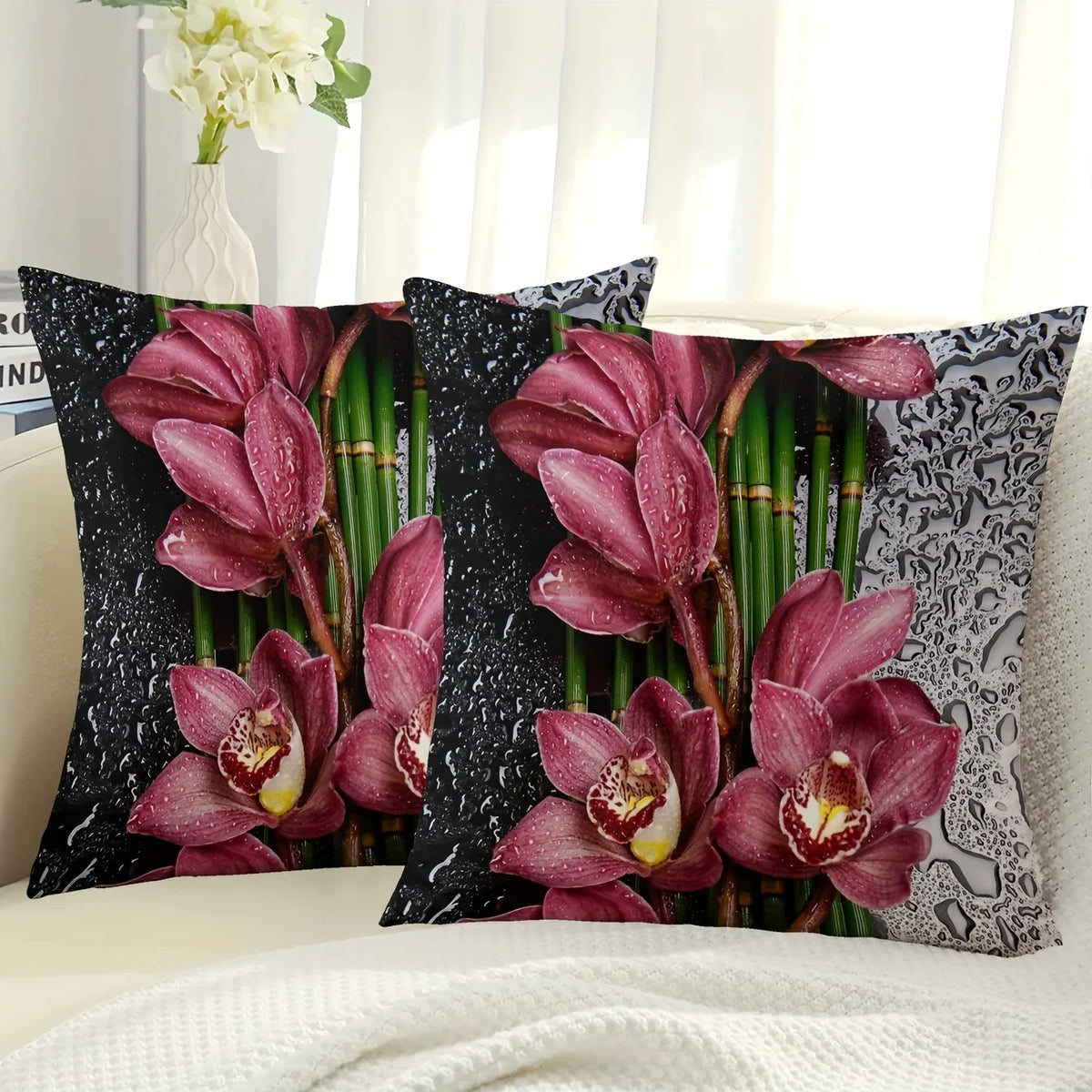 Modern Floral Decorative Pillowcase