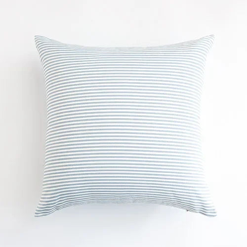 Light Blue Plaid Decorative Pillow Cover
