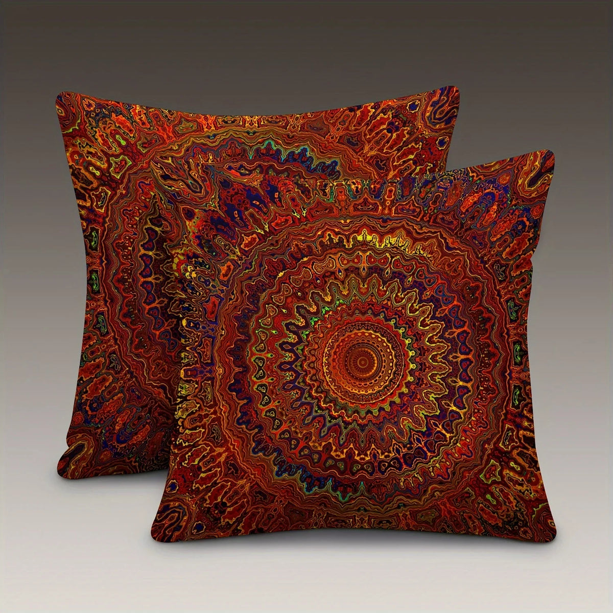 Red and Gold Mandala Bohemian Pillowcase