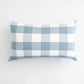Light Blue Plaid Decorative Pillow Cover