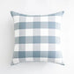 Light Blue Plaid Decorative Pillow Cover