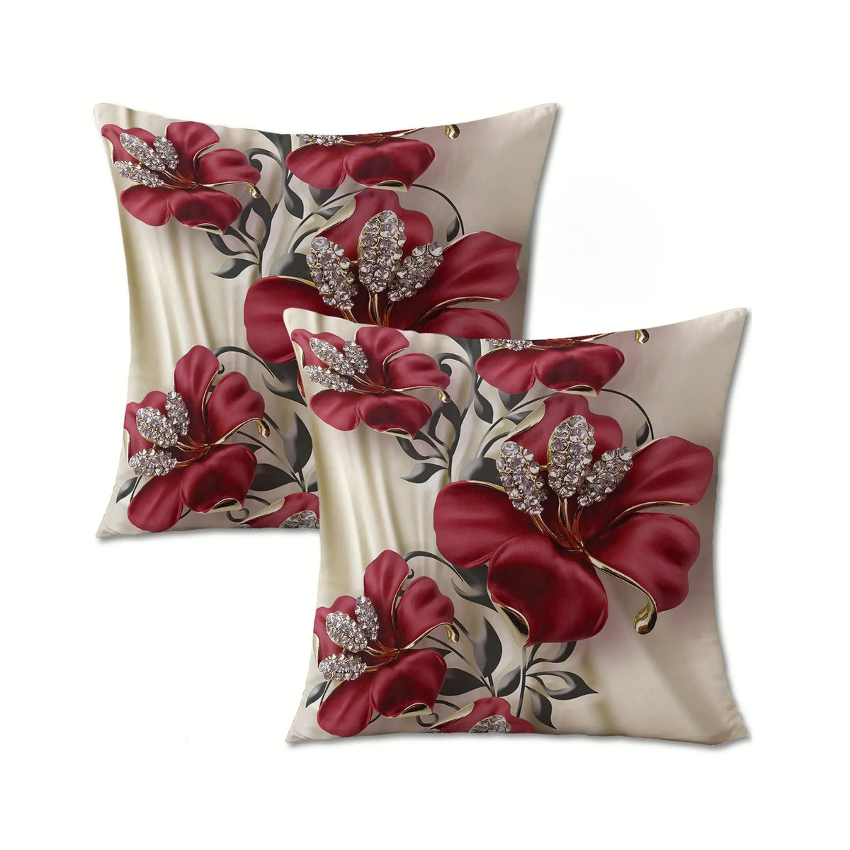 Modern Floral Decorative Pillowcase