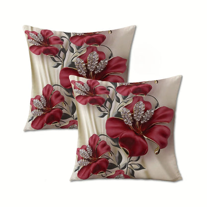 Modern Floral Decorative Pillowcase