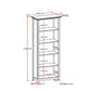 Amherst 5 Shelf Bookcase with Adjustable Shelves