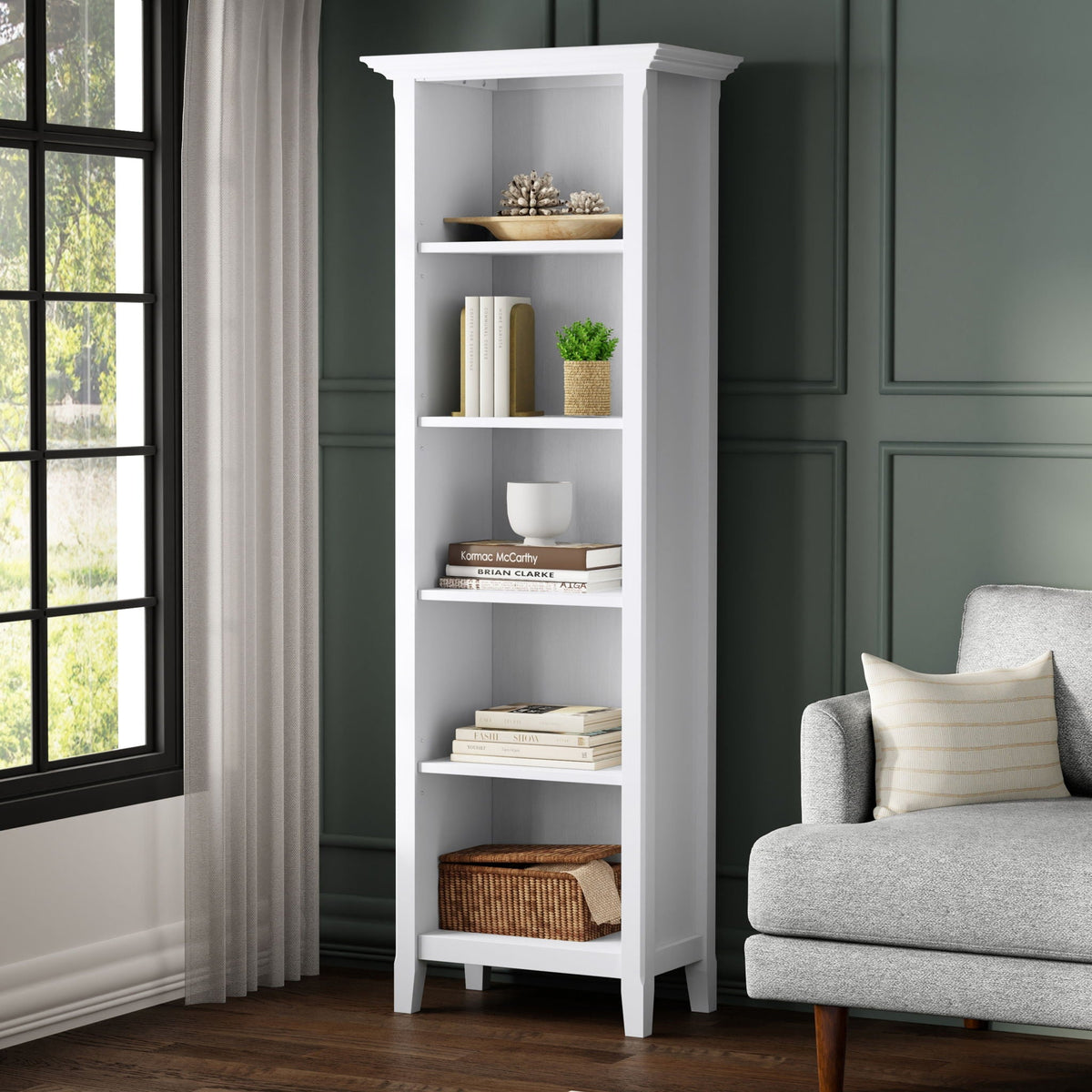 Amherst 5 Shelf Bookcase with Adjustable Shelves