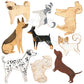 Fabric Dog Wall Decals for Nursery and Kids' Rooms