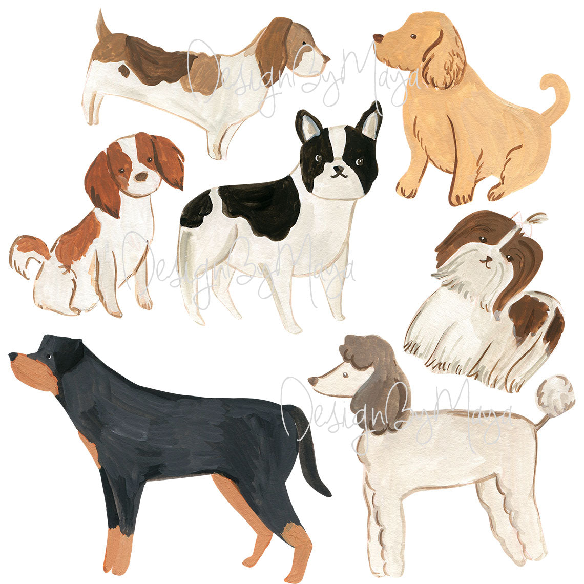 Fabric Dog Wall Decals for Nursery and Kids' Rooms