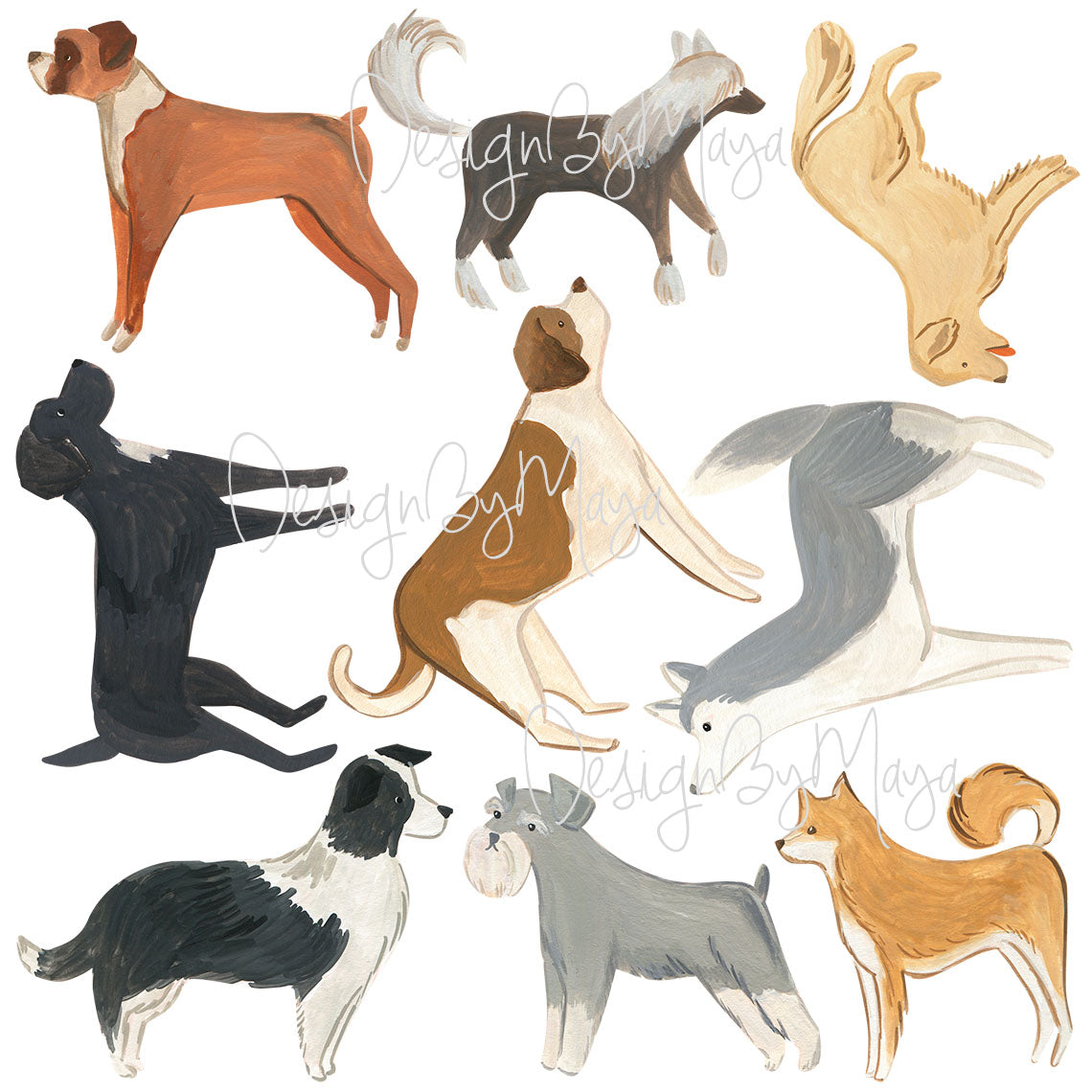 Fabric Dog Wall Decals for Nursery and Kids' Rooms