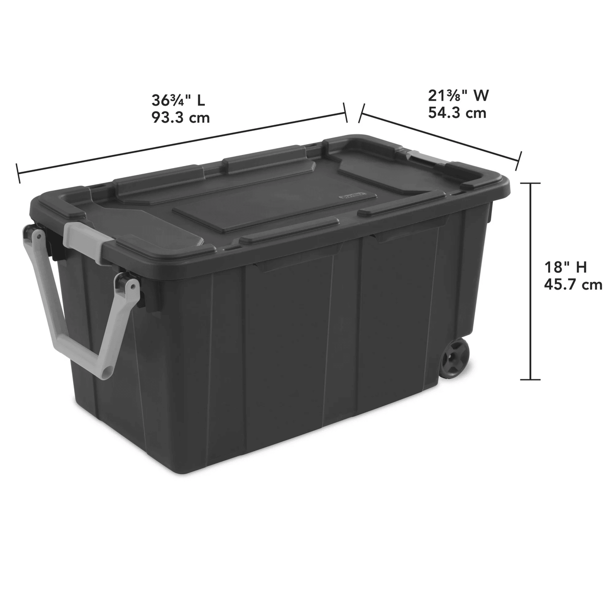 Extra Large 160 Quart Clear Plastic Storage Bins with Wheels, 2 Pack
