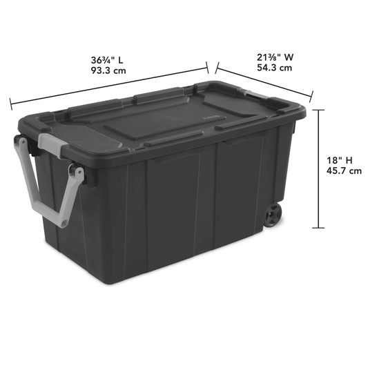 Extra Large 160 Quart Clear Plastic Storage Bins with Wheels, 2 Pack
