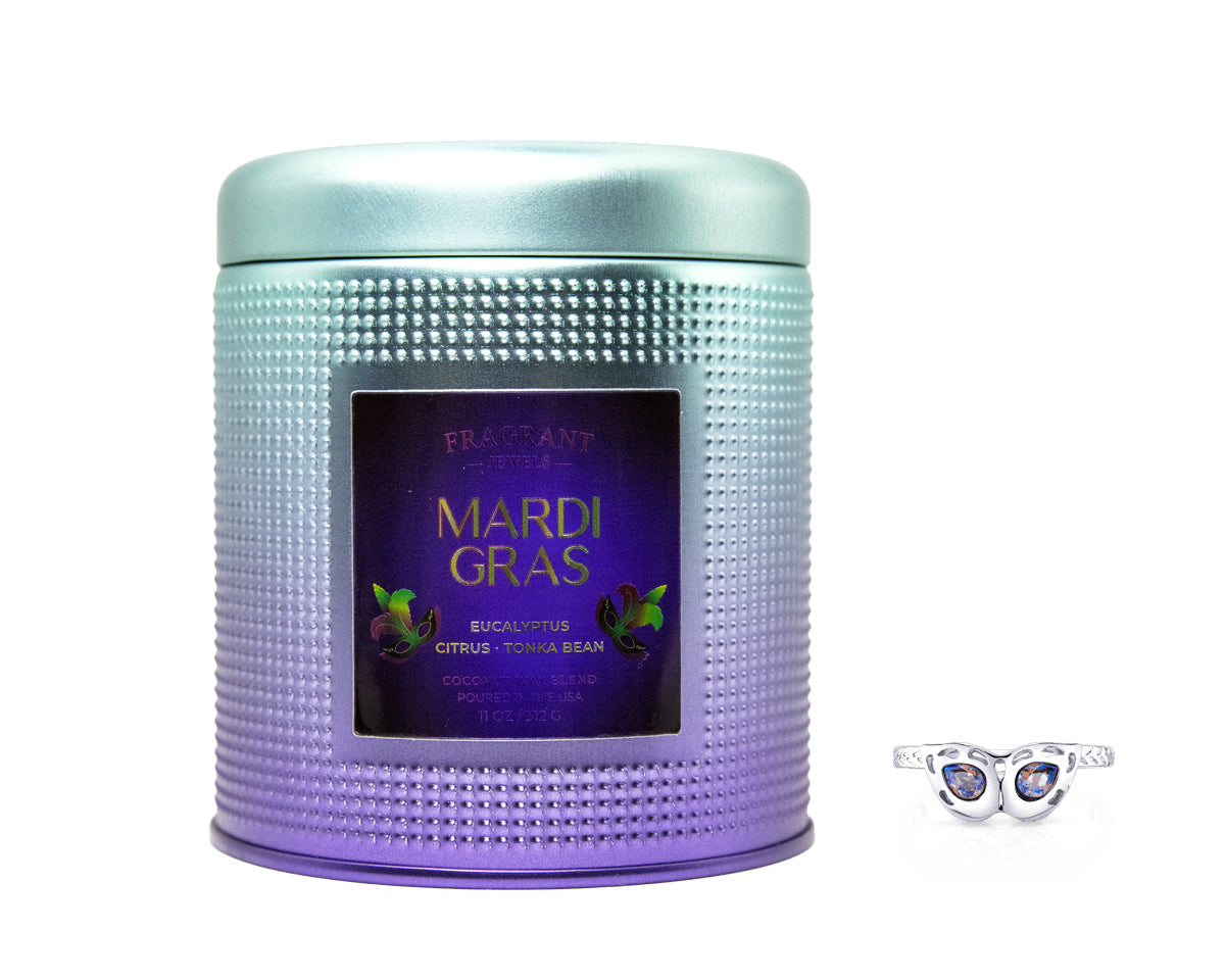Mardi Gras Carnival Collection Jewel Candle